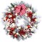 Pre-Lit 30 Inch Large Lighted Christmas Wreath for Front Door (04-red White) 21.6 x 21.4 x 7.2
